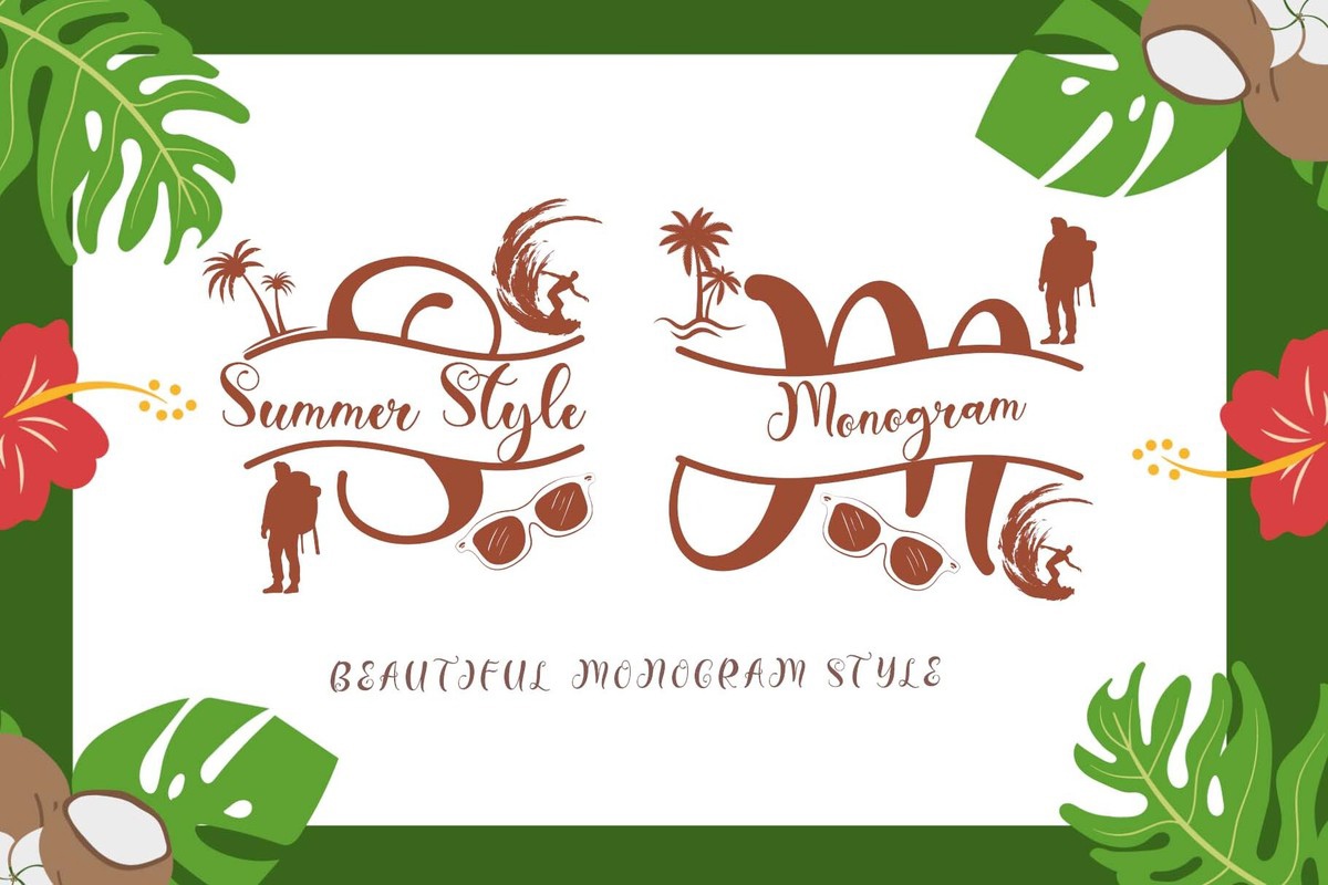 Przykład czcionki Summer Style Monogram