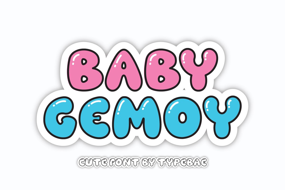 Przykład czcionki Baby Gemoy