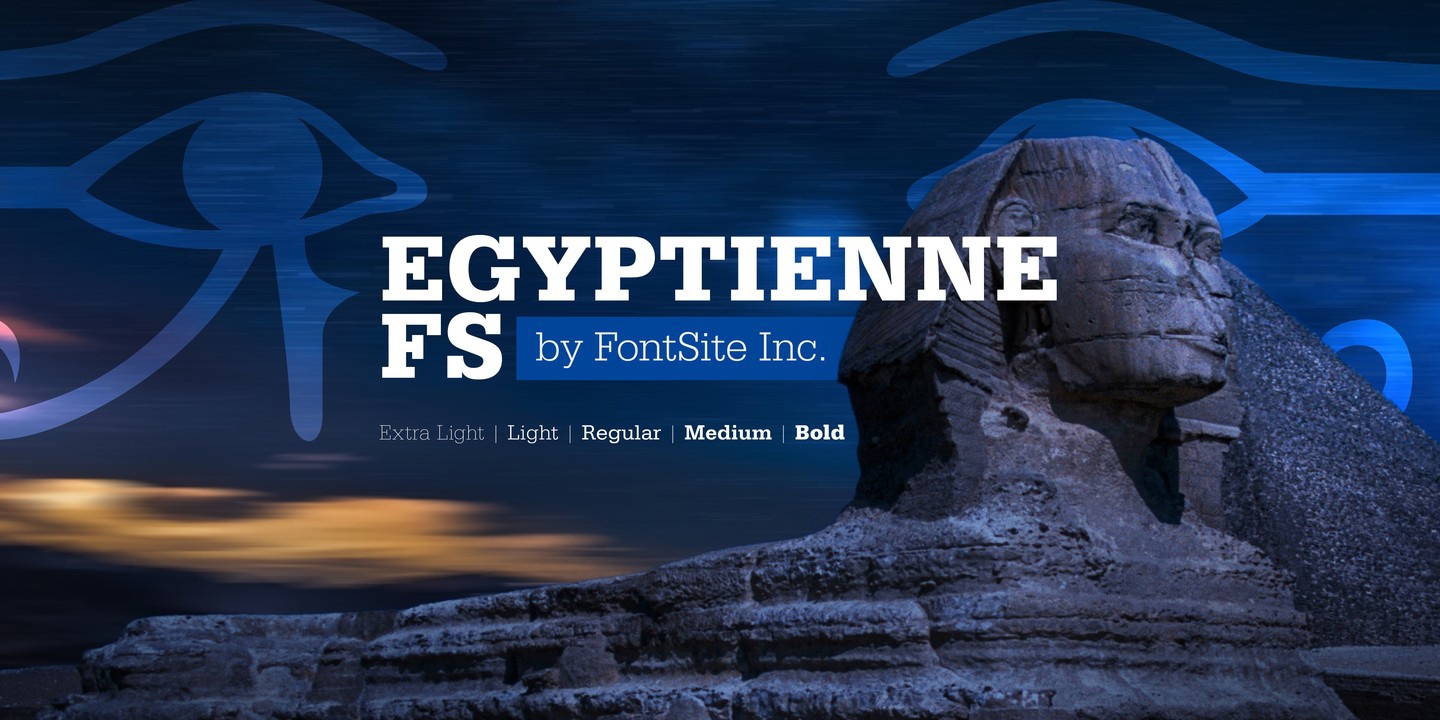 Przykład czcionki Egyptienne FS Light