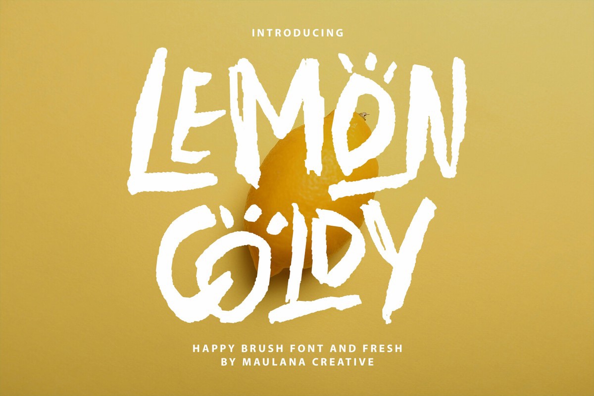 Przykład czcionki Lemon Coldy