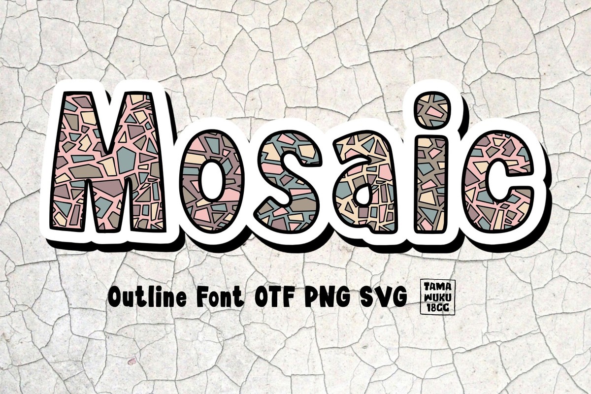 Przykład czcionki Mosaic Tamawuku 18CC