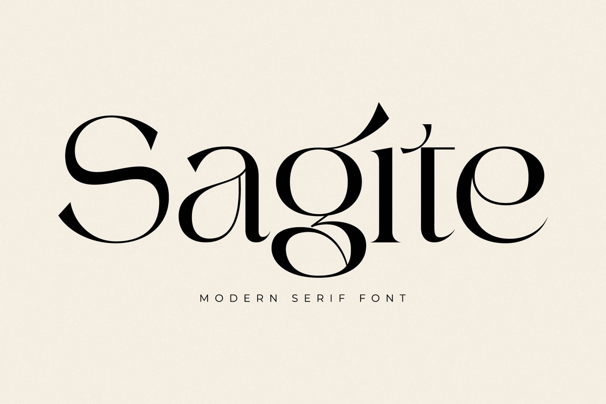 Przykład czcionki Sagite Italic