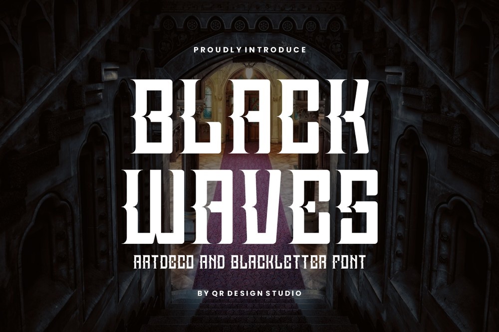 Przykład czcionki Black Waves Regular