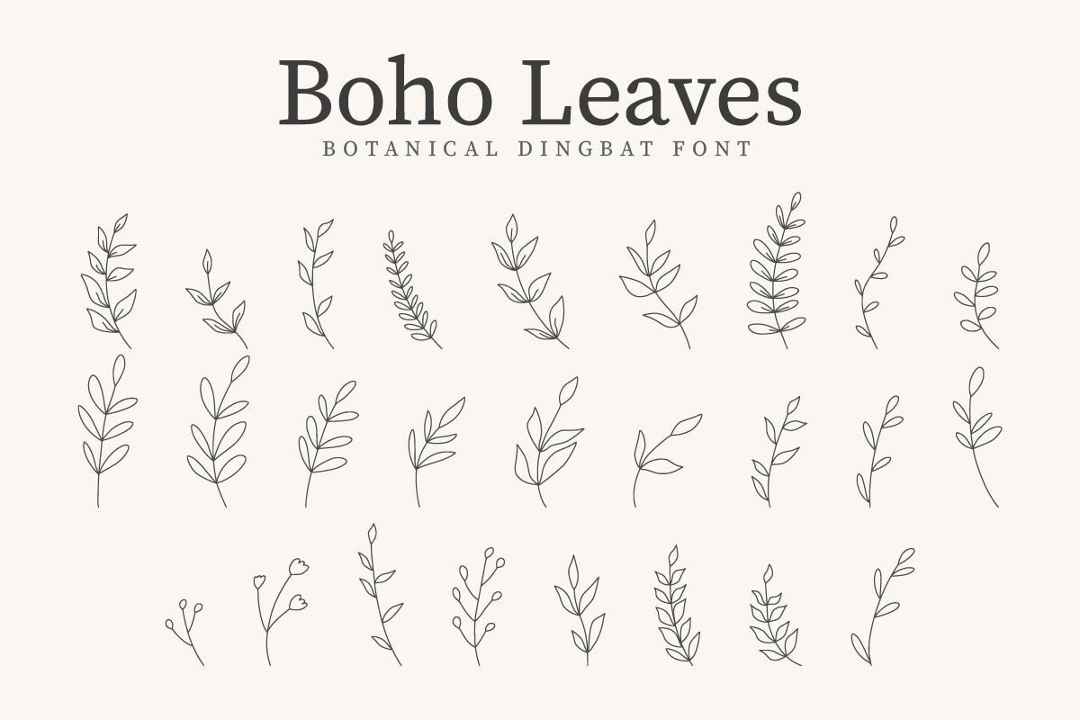 Przykład czcionki Boho Leaves Regular