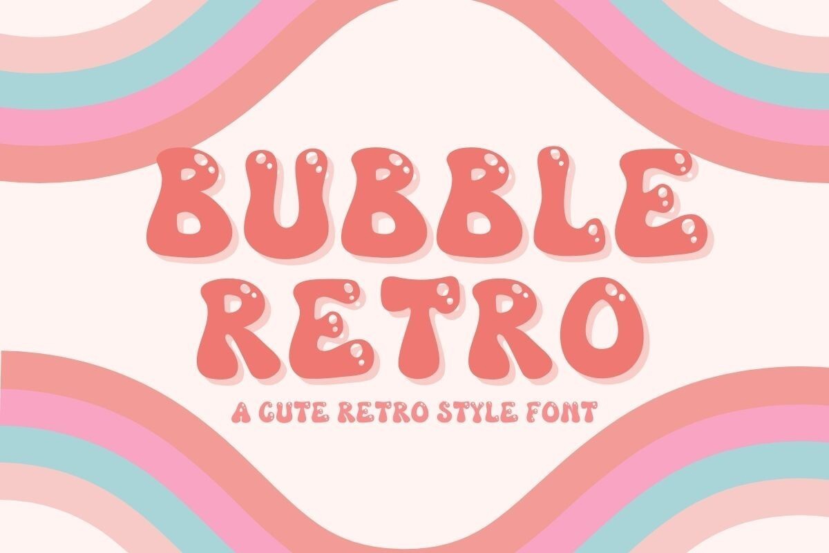 Przykład czcionki Bubble Retro