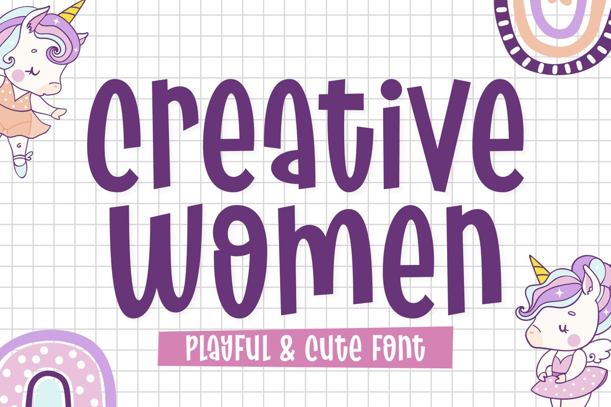 Przykład czcionki Creative Women