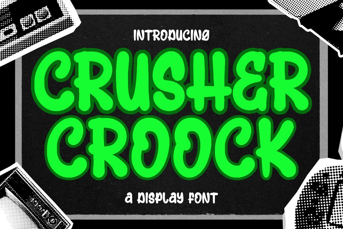 Przykład czcionki Crusher Croock Regular