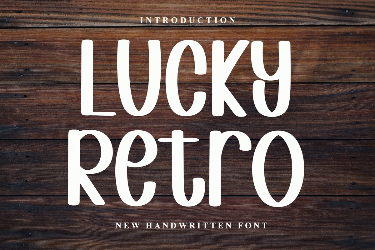 Przykład czcionki Lucky Retro