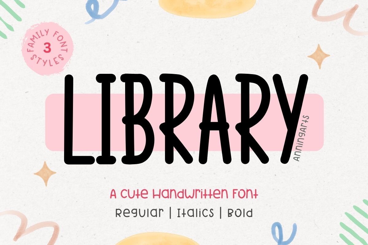 Przykład czcionki Library Italic