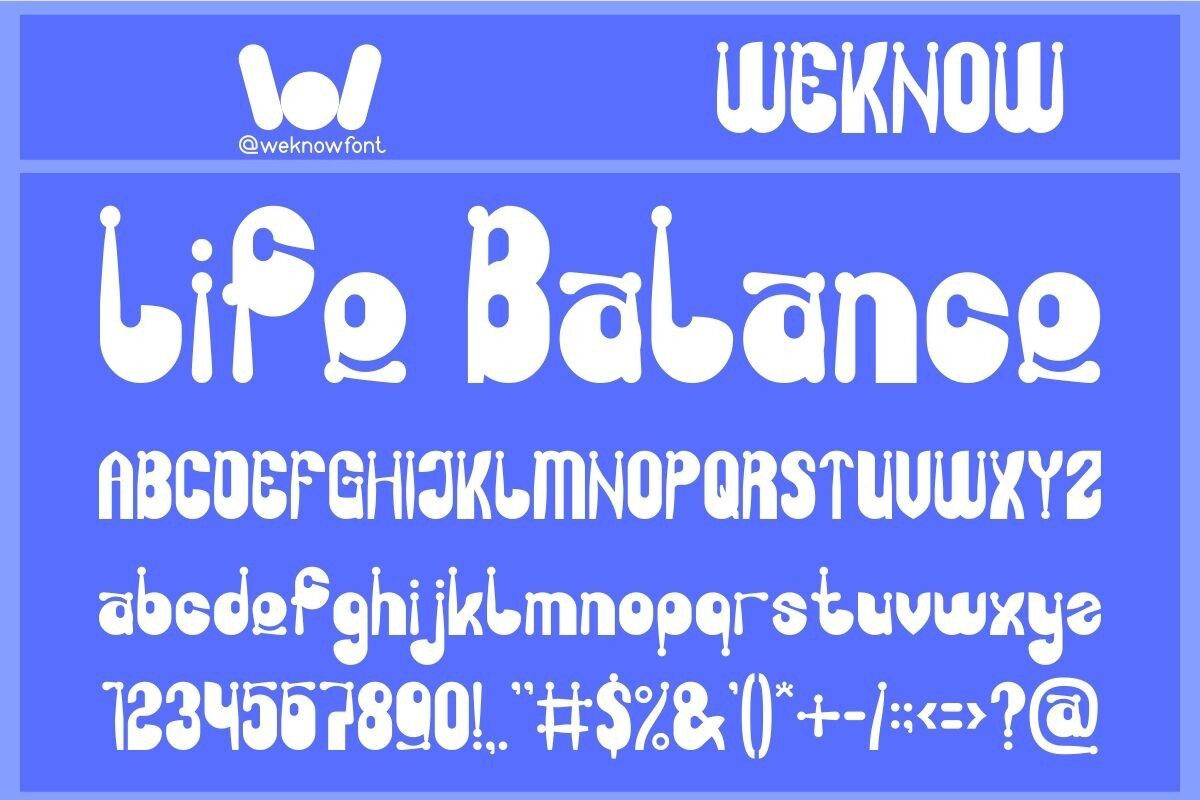 Przykład czcionki Life Balance Bold