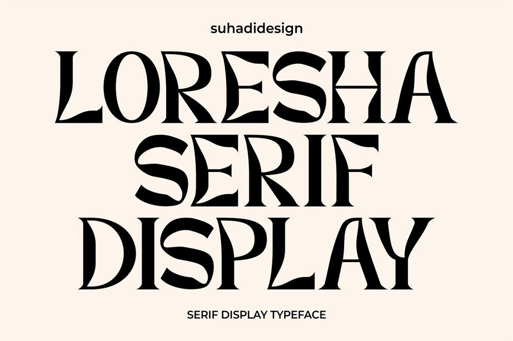 Przykład czcionki Loresha Serif Display