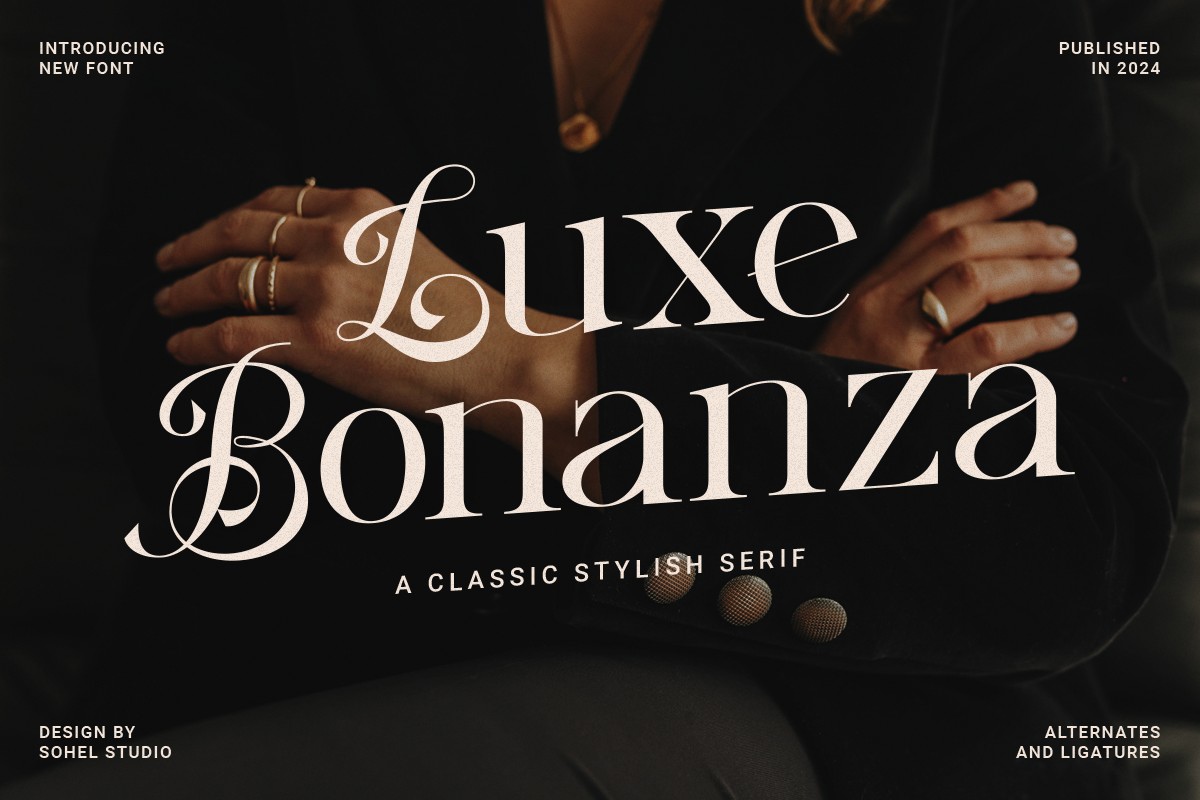 Przykład czcionki Luxe Bonanza Regular