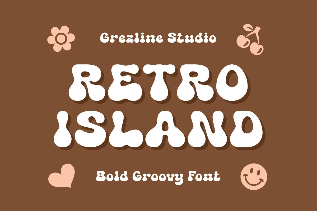 Przykład czcionki Retro Island Regular