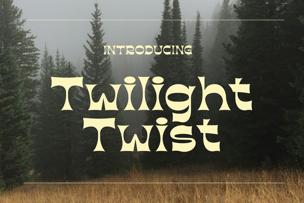 Przykład czcionki Twilight Twist Regular