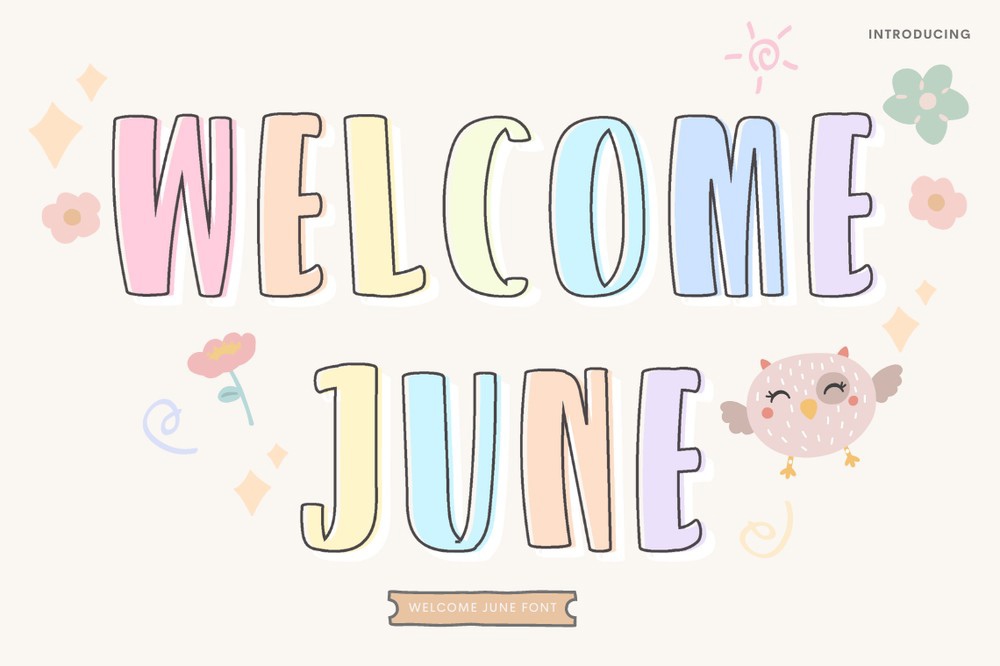 Przykład czcionki Welcome June