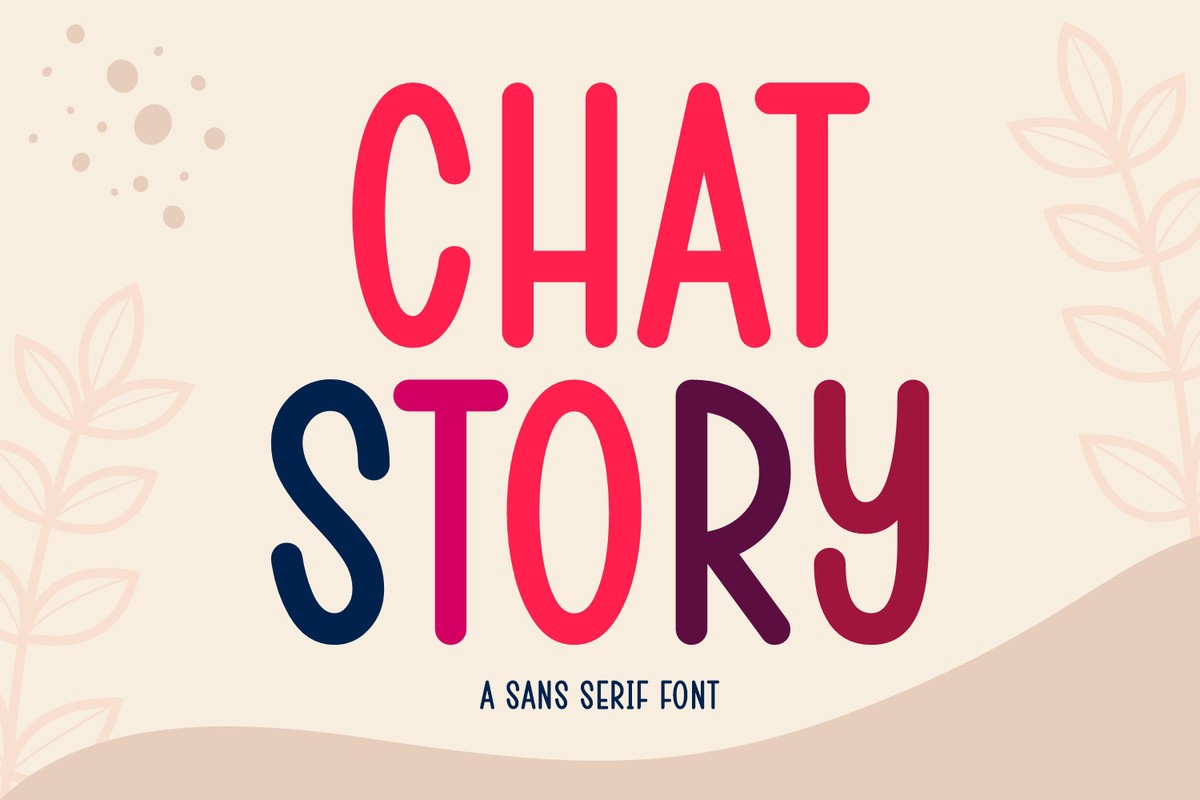 Przykład czcionki Chat Story Regular