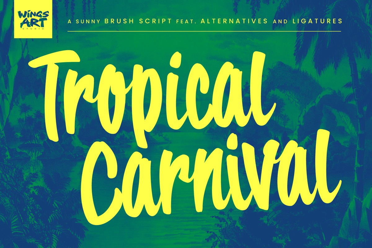 Przykład czcionki Tropical Carnival