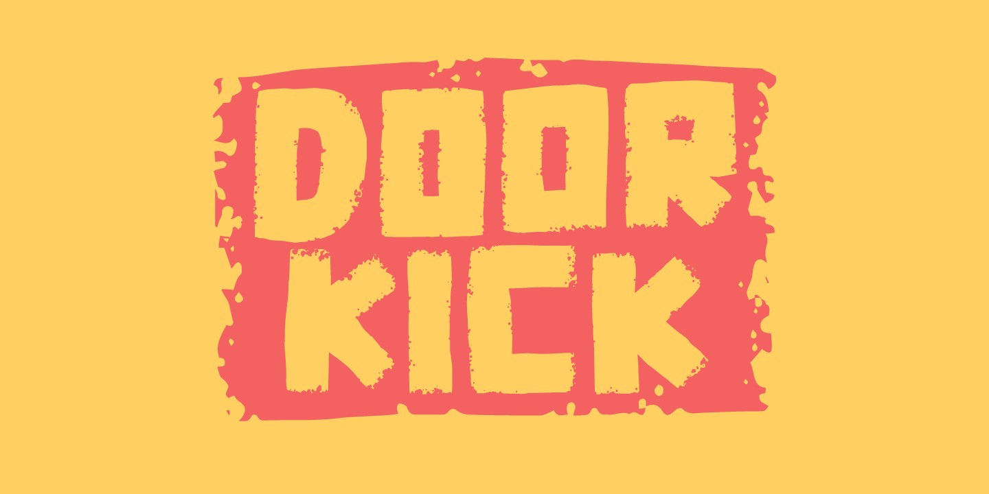 Przykład czcionki Doorkick Italic