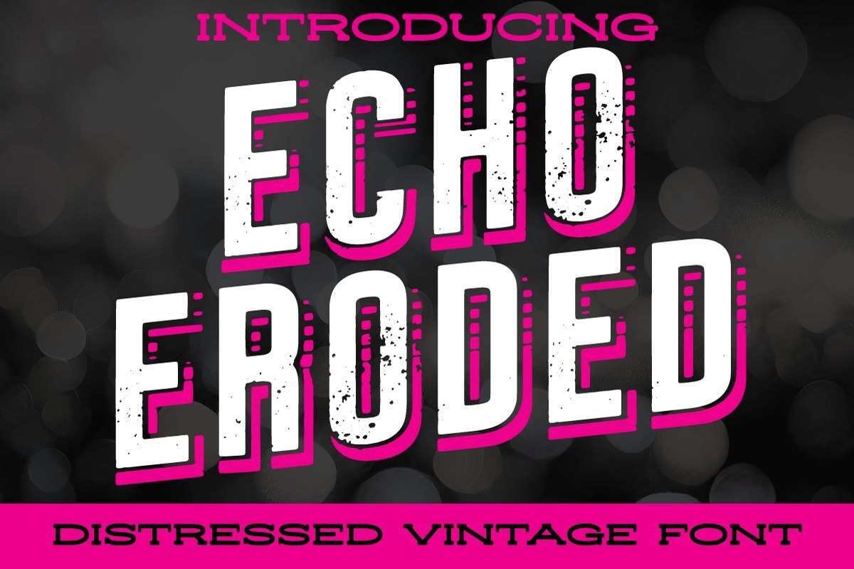 Przykład czcionki Echo Eroded