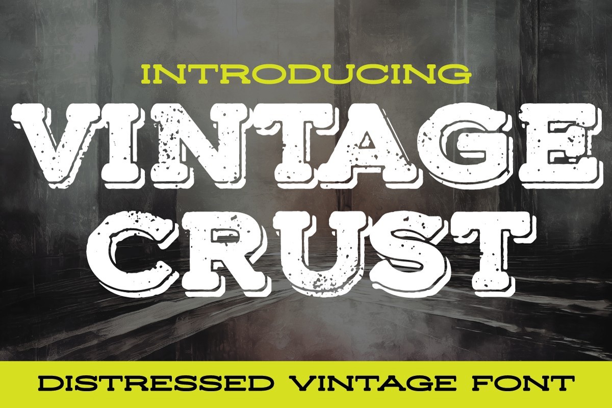 Przykład czcionki Vintage Crust