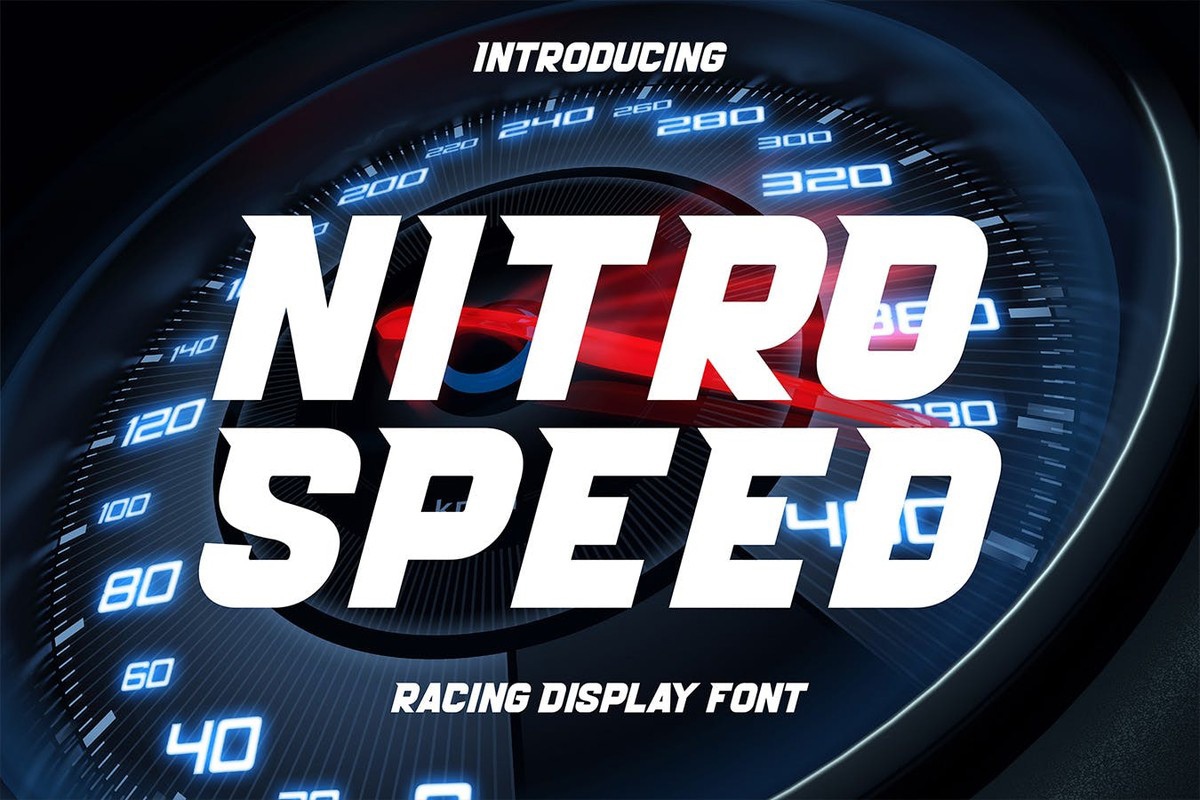 Przykład czcionki Nitro Speed