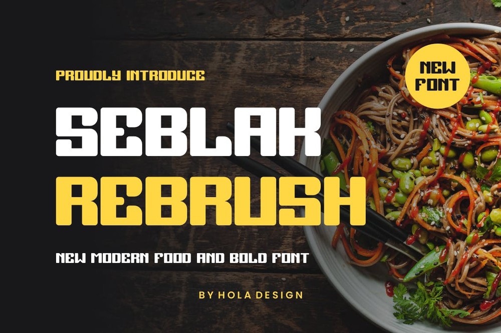 Przykład czcionki Seblak Rebrush Regular