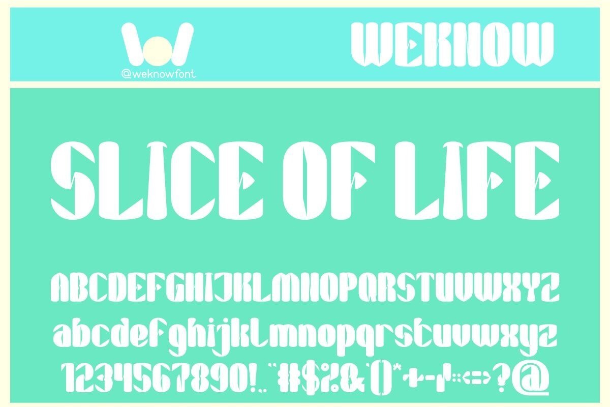 Przykład czcionki Slice of Life Hollow Inverse