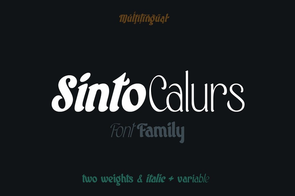 Przykład czcionki Sinto Calurs Bold Italic