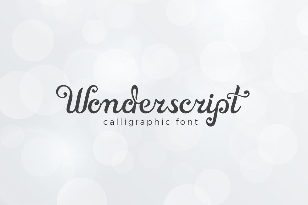 Przykład czcionki Wonderscript