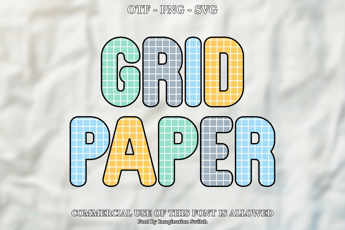 Przykład czcionki Grid Paper 3