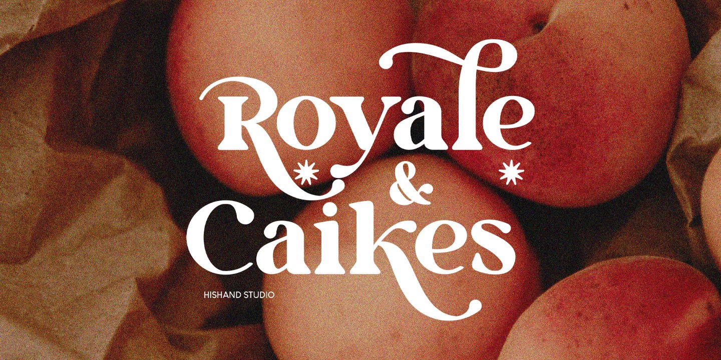 Przykład czcionki Royale & Caikes Italic