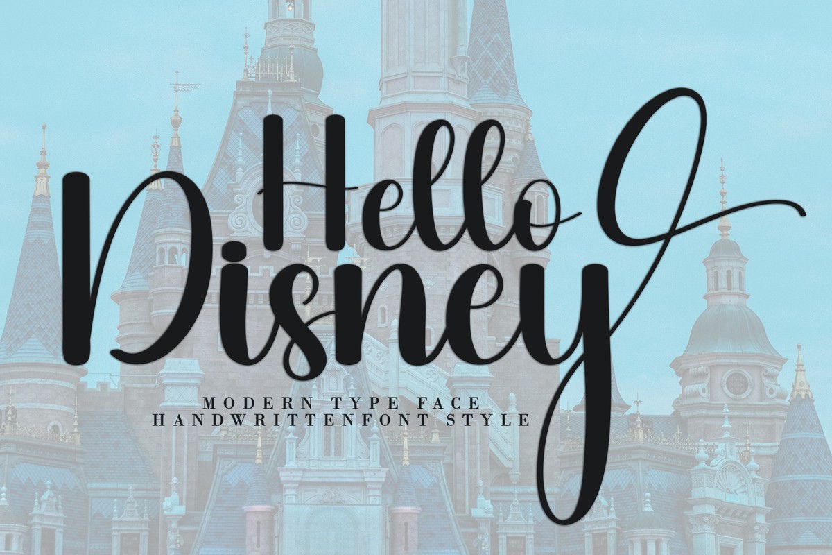 Przykład czcionki Hello Disney