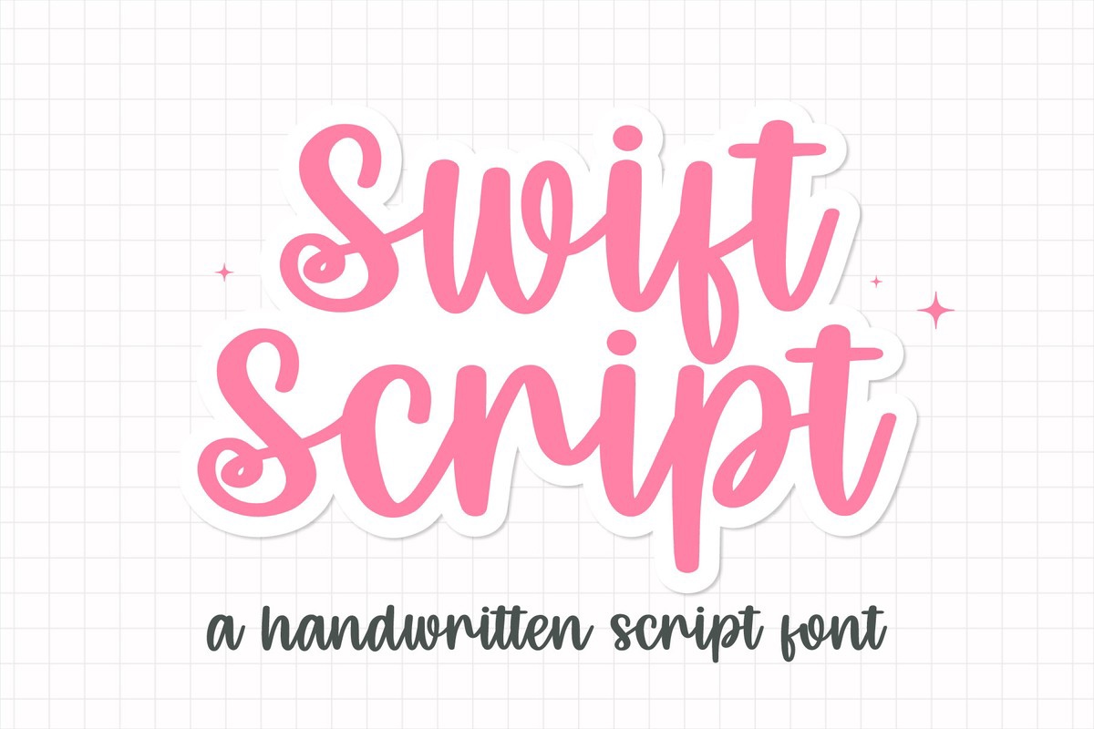 Przykład czcionki Swift Script