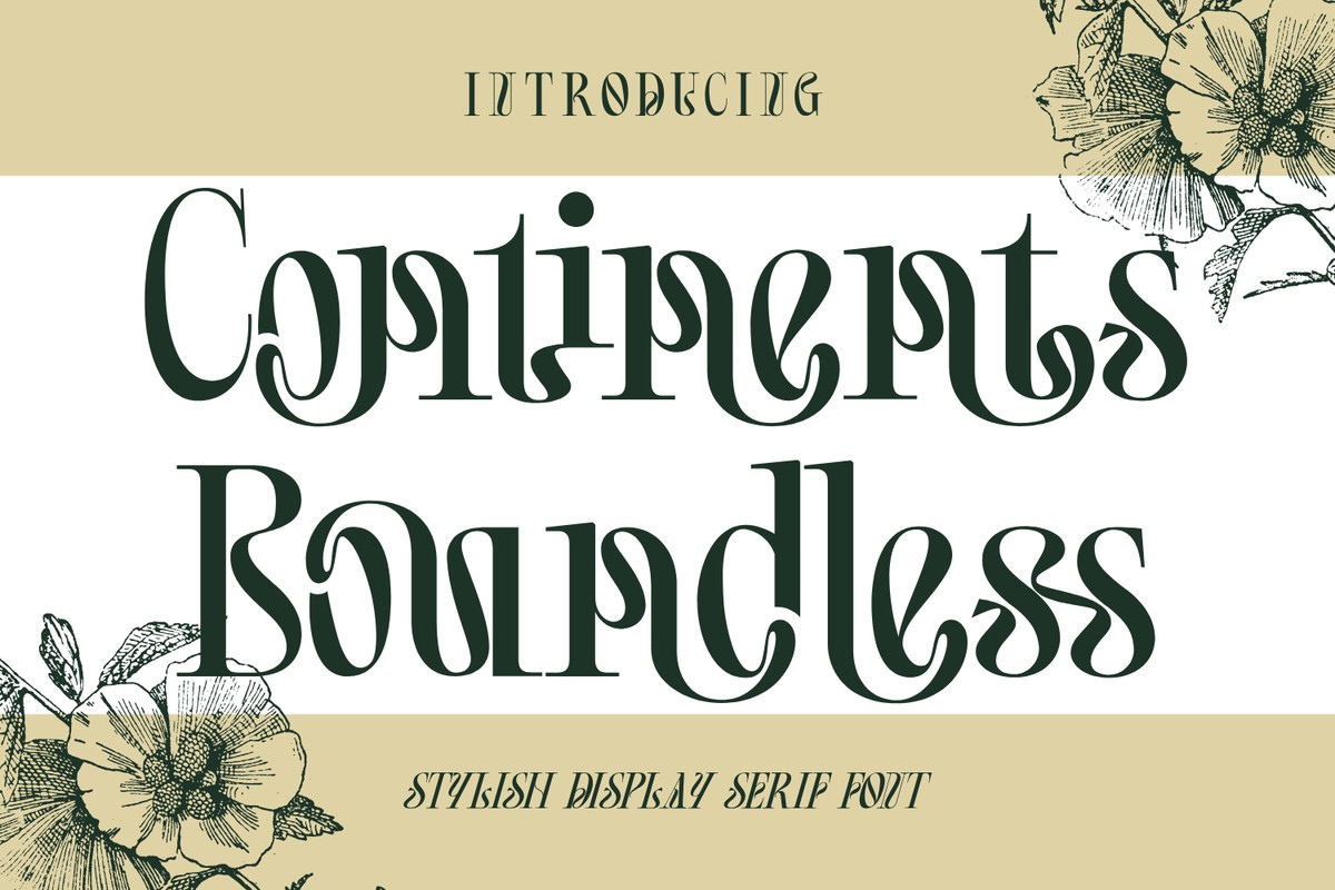 Przykład czcionki Continents Boundless Light Italic