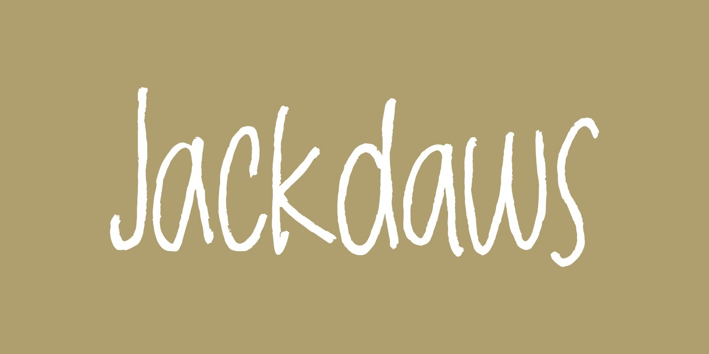 Przykład czcionki Jackdaws Italic