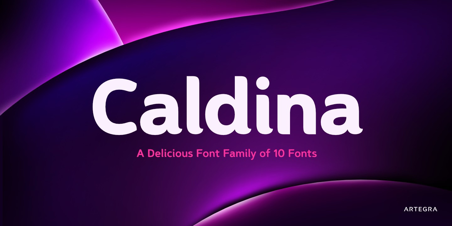 Przykład czcionki Caldina Light Italic