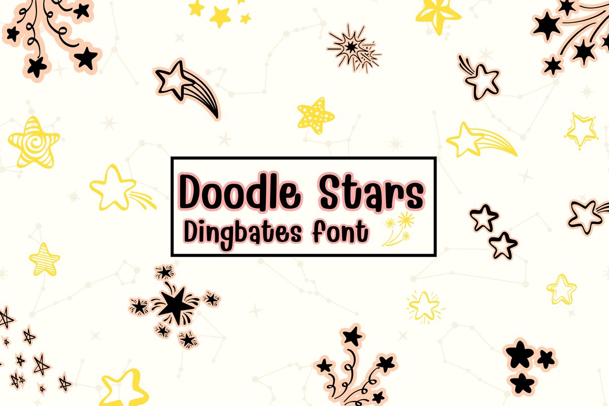 Przykład czcionki Doodle Stars Regular