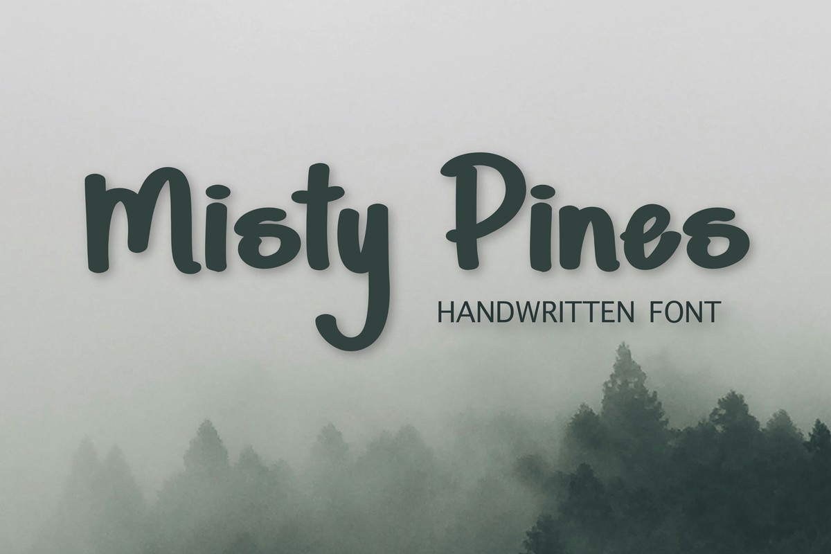 Przykład czcionki Misty Pines Regular