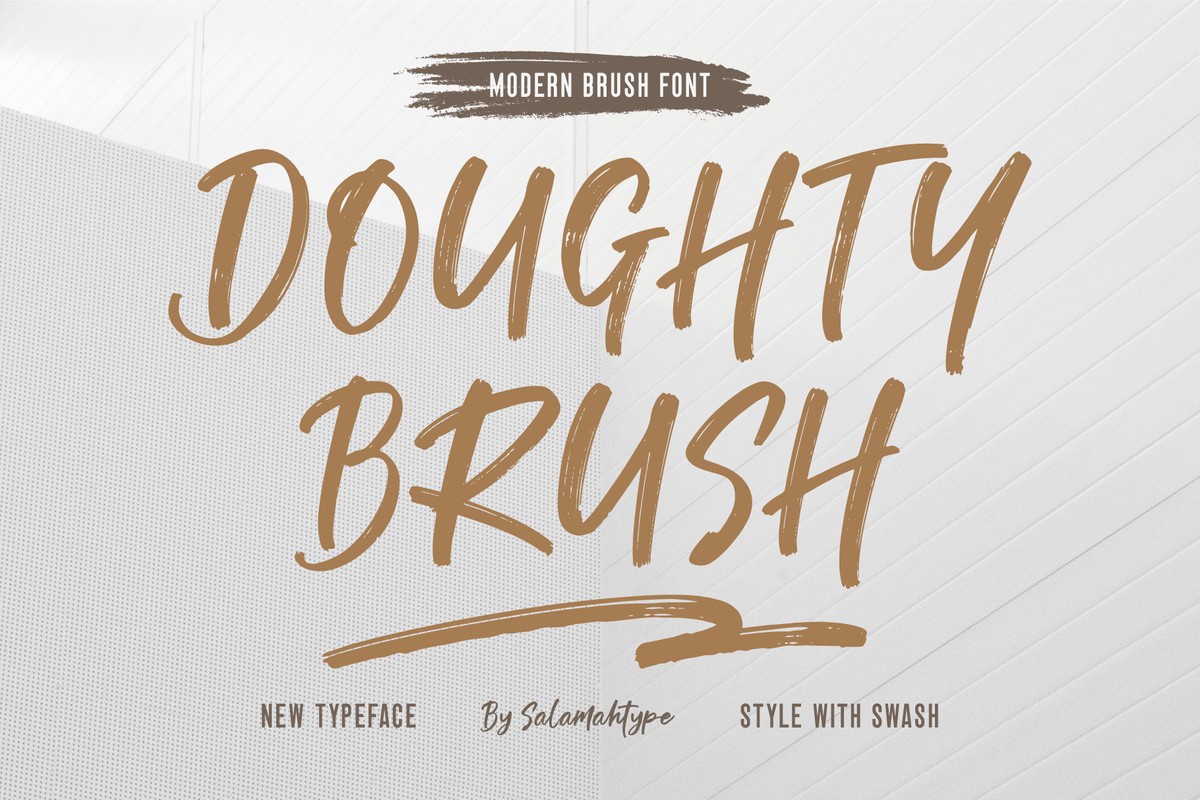 Przykład czcionki Doughty Brush Swash