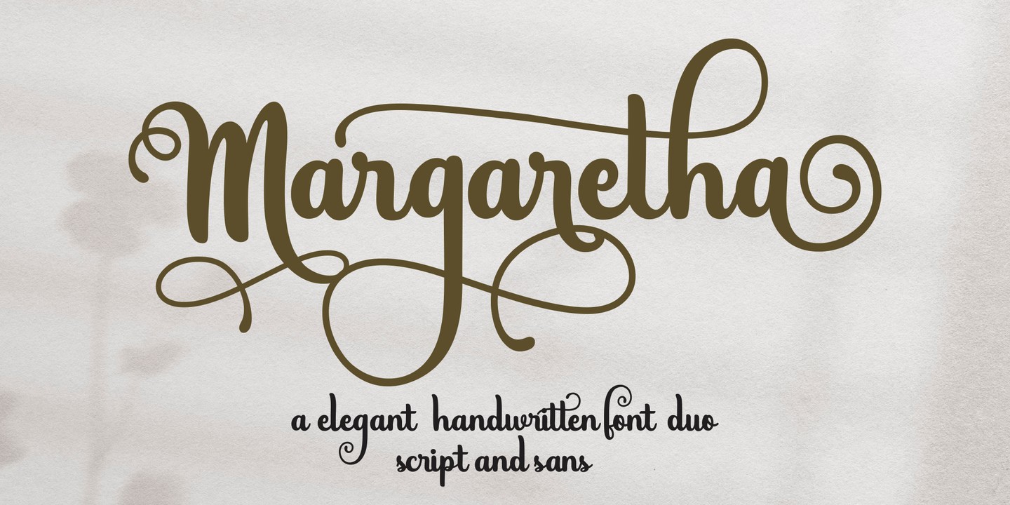 Przykład czcionki Margaretha Script