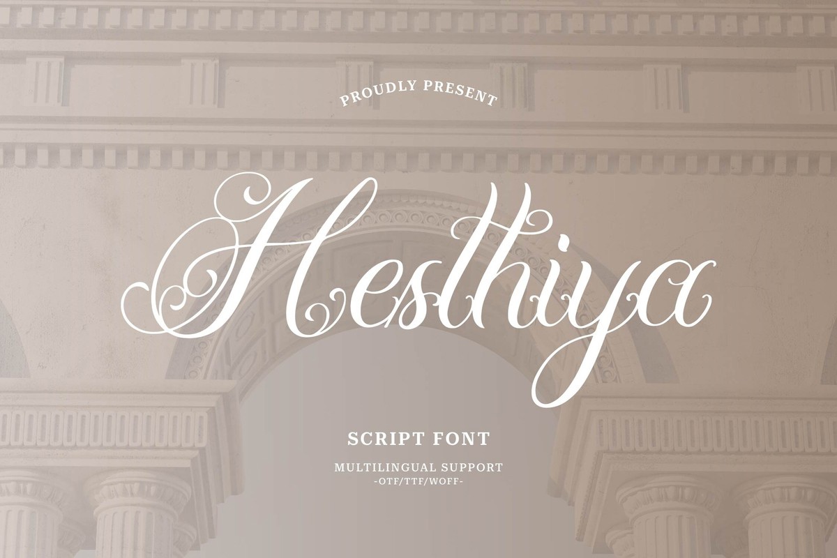 Przykład czcionki Hesthiya Italic