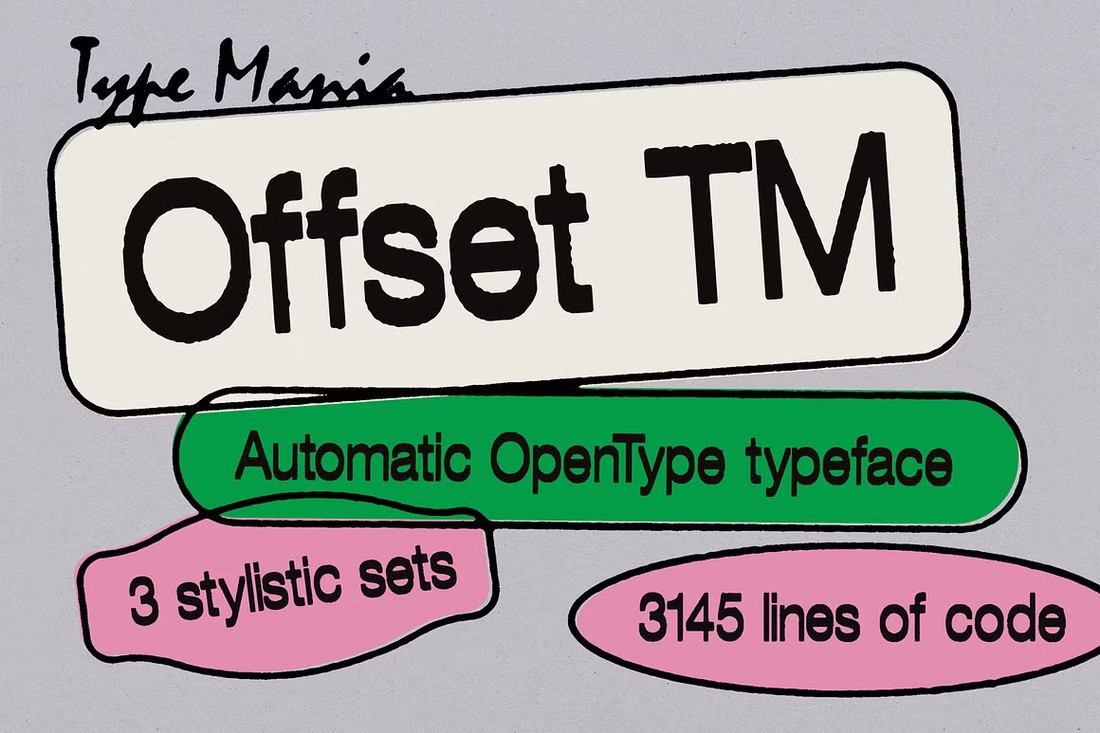 Przykład czcionki Offset TM