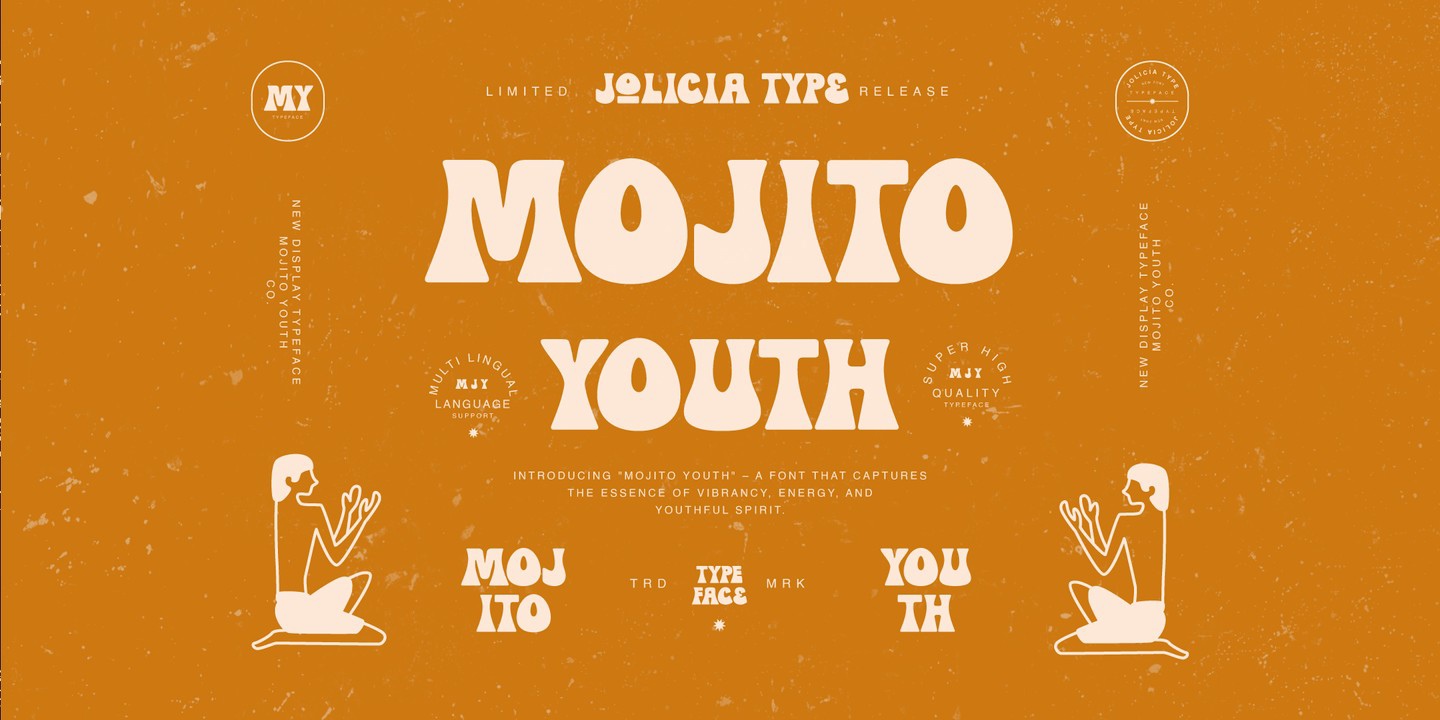 Przykład czcionki Mojito Youth Regular