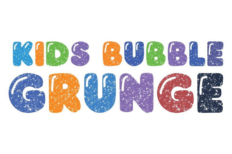 Przykład czcionki Kids Bubble Grunge