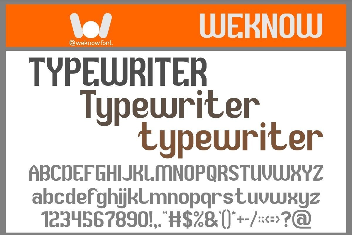 Przykład czcionki Typewriter Bold Italic