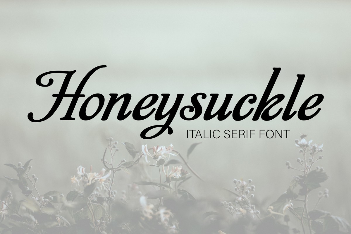 Przykład czcionki Honeysuckle