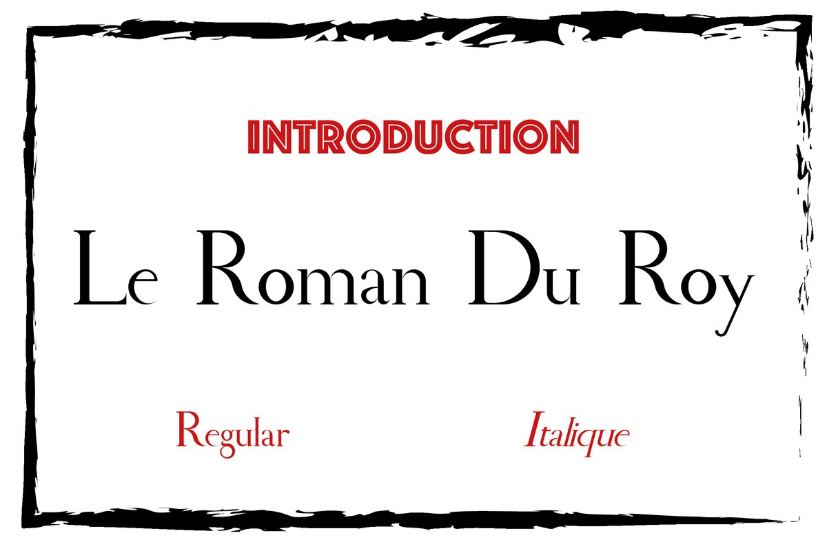 Przykład czcionki Le Roman Du Roy Italic