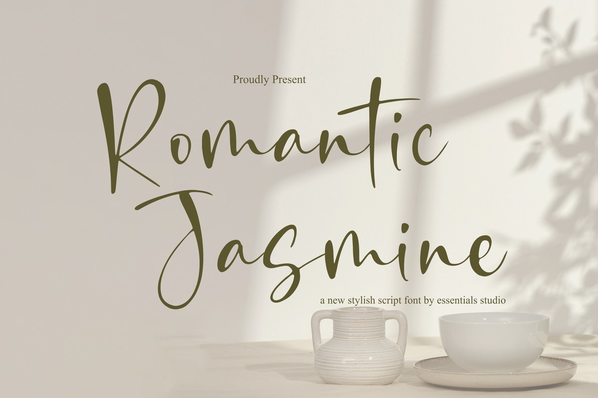 Przykład czcionki Romantic Jasmine