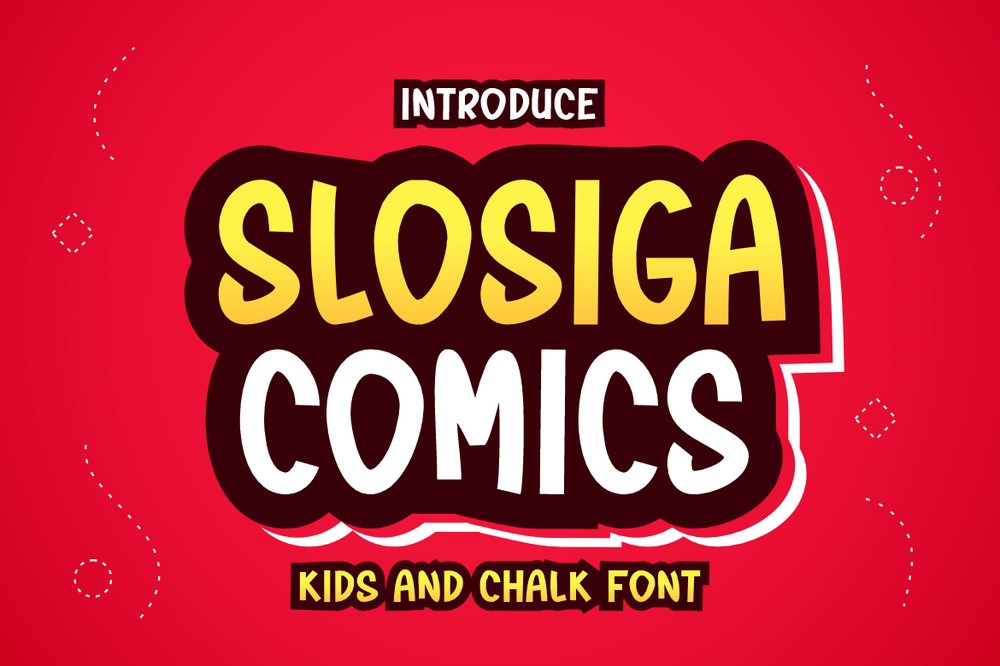 Przykład czcionki Slosiga Comics