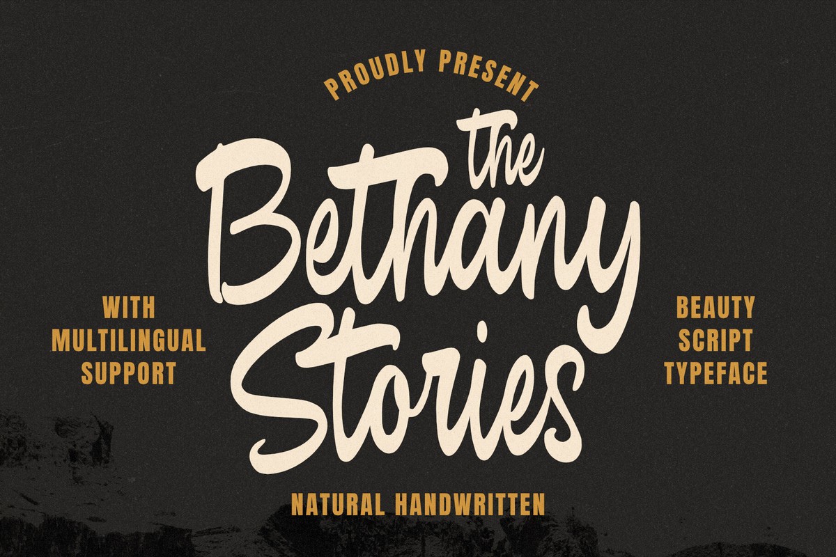 Przykład czcionki The Bethany Stories